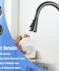 Snag This Faucet Aerator Replacement Kit With Six Stainless Removal Keys For Kitchen And Bathroom Fixtures Universal 32 Piece Internal And External Thread Repair Set M16.5 To M24 showing ABS aerator and stainless steel tools.