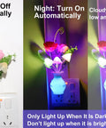 Two Pack Plug In LED Night Light With Auto Dusk To Dawn Sensor Half Watt Energy Saving Lamp Dream Nightlight Rose Flower Mushroom Lights