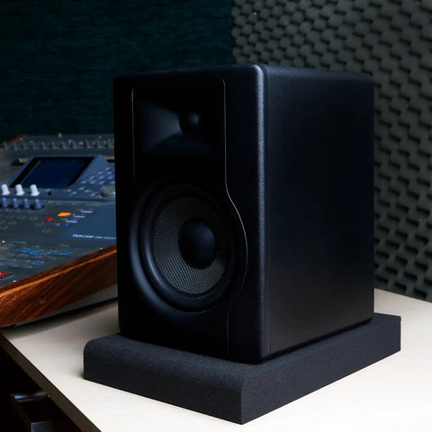 Studio Monitor Isolation Pads For 5 Inch Monitors, 2 Pack, High Density Acoustic Foam That Keeps Your Speakers Secure, Reduces Vibration