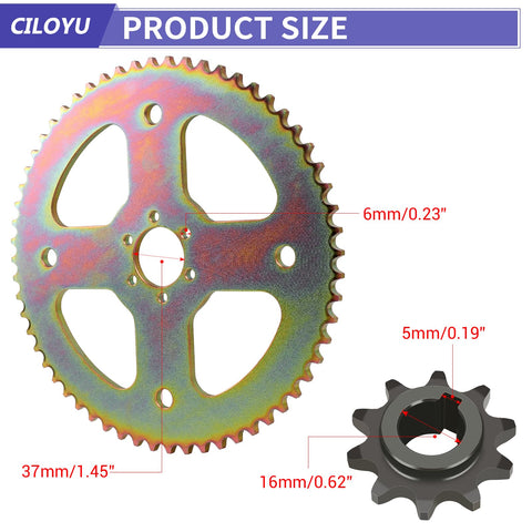 High Torque 60T Sprocket For 420 Chain 37mm Bore Upgrade For 212cc Minibikes And Larger Engines Fits Coleman CT100U CC100X RB100 Baja Doodle Bug DB30 Motovox MBX10 Mega Moto MMB80 And MMB105 Predator