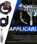 Throttle Linkage Kit And Governor Control Assembly For Predator 212 And 196cc Engines including parts shown on background.