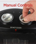Manual controls on Cozy Up Your Desk With This Personal Ceramic Space Heater For Office Or Home, Two Heat And Fan Settings, Adjustable
