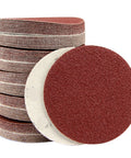Heavy Duty 25 Piece Sanding Discs With Hook Loop Back For Power Tools, Premium Abrasive Sheets In 75mm Size, red grit