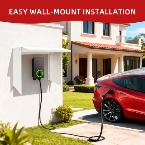 Badass EV Charger Cover Built To Handle Anything Shields Your Electric Vehicle Station From Intense Sun And Hail Universal Wall Mount Fit with installation.