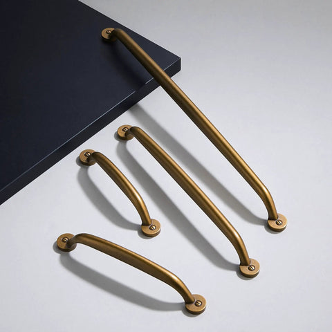 Antique Brass Cup Cabinet Handles 10 Pack With 2.5 Inch Screw Spacing Zinc Alloy Drawer Pulls For Kitchen Cabinets and Bedroom Furniture