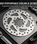 120mm 6-Bolt Stainless Steel Brake Rotor For Electric Scooters And Mountain Bikes, Hollow Design For Fast Heat Dissipation