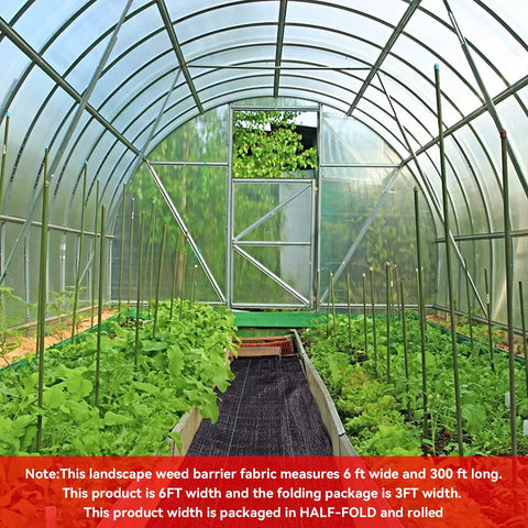 Heavy Duty Weed Barrier Landscape Fabric 6 Ft Wide By 300 Ft Long Roll under greenhouse plants