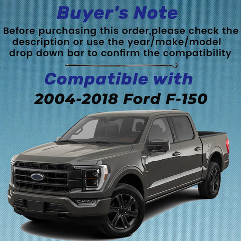 Ford F-150 2004-2018 compatibility note on Spare Tire Tool Kit With Jack Handle And Wheel Lug Wrench Heavy Duty Steel Case