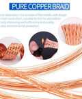 No Clean Soldering Wick Braid Desoldering Kit 8 Pcs with Pure Copper Braid and heat application demonstration