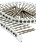 Duraspin Collated Wood Screws Eight Gauge By Two And A Half Inch Exterior Grade Coarse Thread Self Drilling Type Seventeen Point