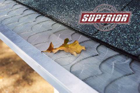 Raised Stainless Steel Gutter Guard Screen Kit For 5 Inch Gutters, DIY Install, 48 Ft Coverage, Micro Mesh Design, blocking leaves