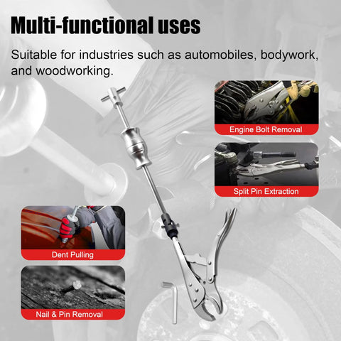 Vise Grip Locking Pliers Slide Hammer Set With Quick Release Swivel Connector for Auto Body Repair Uses