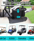 Universal Golf Cart Ball Washer And Club Head Cleaner Kit For Yamaha EZGO Club Car Star EV shown on golf cart