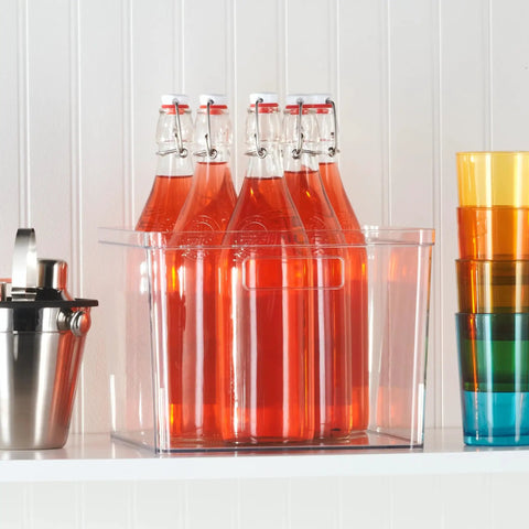 Extra Large Clear Plastic Pantry Organizer Bins With Handy Handles For Oversized Pantry Items 12 By 10.5 By 8 Inches BPA Free See