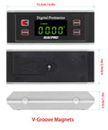 3 In 1 Digital Inclinometer Protractor And Level With Magnetic V Groove Backlit Display tool dimensions and design details