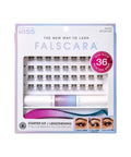 Complete DIY Eyelash Extensions Starter Kit With Bond And Seal, Precision Applicator, 36 Lash Clusters, 10mm-12mm Natural Volume Wisps