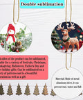 40 Pack Double Sided Metal Sublimation Ornament Blanks For Christmas Tree Decor And DIY Crafts, snowman and reindeer designs