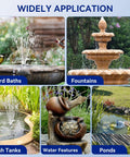 Widely applied 8W Solar Fountain Pump for Bird Bath and Small Pond, Dry Run Safe Water Sprayer With Dual Layer Nozzles