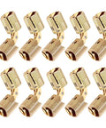 Polished Brass Hidden Cabinet Hinges 12mm Cylindrical Concealed Hinges With 180 Degree Opening, set of 10