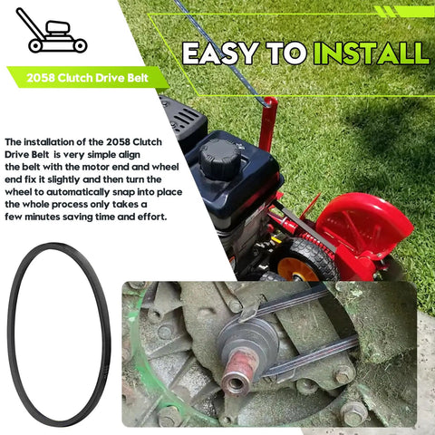4L-300 Drive Belt Replacement For 30 Inch Walk-Behind Edger Mower Go-To Belt For 30 Inch System Part 2058 Durable Easy Fit Reliable Performance For Smooth Operation And Long-Lasting Durability, black drive belt on mower pulley