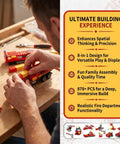 8 In 1 Fire Rescue Building Set Kit With Fire Station Large Fire Engine Fire Boat Rescue Helicopter Fire Plane And Emergency Vehicle Buildable Models For Grown Ups Collectible Construction Gift, 878+ pcs