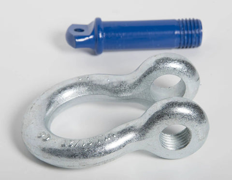 Hardcore One Inch Bow Shackle Built For Massive Loads With 8.5 Ton Working Load Limit Hot Dip Galvanized Forged Steel Rigging Hardware
