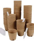 Seed Starter Tray Kit With 100 Biodegradable Peat Pots And 100 Plant Labels For Seedlings No Mess Easy Start Garden