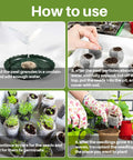 Instructions showing how to use 50 Count 30Mm Peat Pellets Seed Starter Pods No Fuss For Seedlings Seedling Pots For Easy Planting