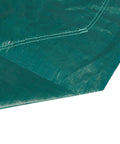 Corner of Heavy Duty 9x9 Ft Drawstring Tarp Multi-Purpose Cover 6 Pack Rugged 8 Mil Poly With Triple Layer Reinforcement
