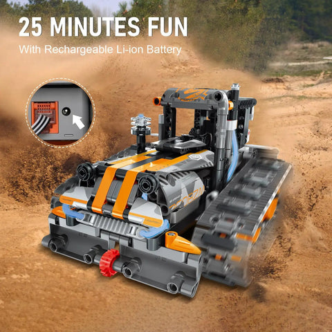 5 In 1 STEM Building Set With LED Lights And App Remote Control Toy Kit 554 Pieces To Build Robots Tanks Snowplows Cannons