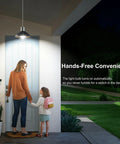No Brainer Motion Sensor Light Bulbs For Indoor And Outdoor Use 12W 100W Equivalent A19 E26 5000K Daylight Dusk To Dawn Motion Activated Lighting For Front Door Porch Garage Basement Hallway 2 Pack installed above a porch door