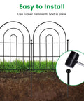 18 Pack Decorative Garden Fence Animal Barrier 17 Inch High 18 Foot Long Border For Flowers And Rabbits Garden Fencing