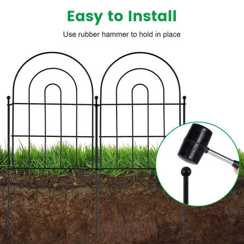 18 Pack Decorative Garden Fence Animal Barrier 17 Inch High 18 Foot Long Border For Flowers And Rabbits Garden Fencing