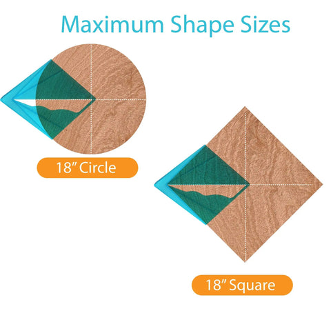 Zero Hassle Woodworking Center Finder That Slides Right Onto Stock To Nail Dead Center Fast With Smooth Precision for 18" Circle and Square layout.