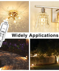 G4 Halogen Light Bulbs Replacement 20W 12V JC Type T Dimmable Bi-Pin 2700K showcasing various lighting applications