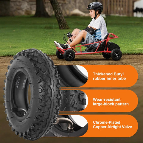 Tear Up Trails With This Rock Solid 200X50 Dirt Scooter Knobby Tire Inner Tube 8X2 Off Road Go Kart Replacement Block Tread For Dune Buggy RZ Phase Two Rx200