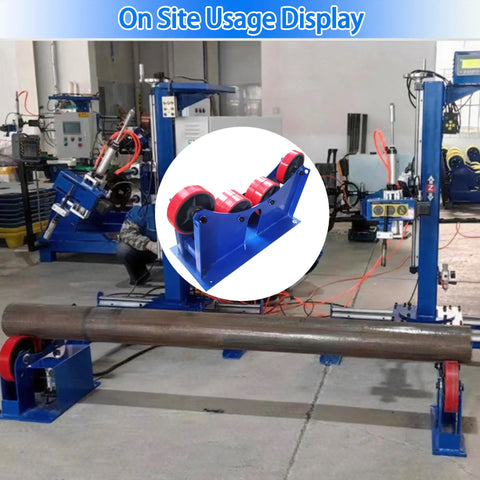 Smooth Sailing Welding Roller Frame With Driven Polyurethane Wheels For Oil Tank Positioner Adjustable Linkage Stands That Dial Right In For Quick Setup And Heavy Duty Work