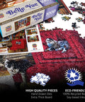 500 Piece Shaped Jigsaw Puzzle Hot Air Balloons For Adults Family And Youth Large 19.09 By 24.26 Inches Fun To Put Together Colorful Bold Graphics Educational Entertainment For The Whole Crew box with puzzle pieces