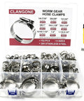 Top Rated 152 Piece Hose Clamps Kit Featuring Flexible 304 Stainless Steel Worm Gear Clamps In Size Range From One Quarter To Two And A Half Inch Perfect For Car Repairs Fuel Lines Radiators Plumbing Jobs And Garden Water Pipe Fixes That Need Serious Grit, organized case