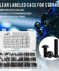 900 Piece Button Head Hex Socket Cap Screw Kit With Hex Keys M2 M2.5 M3 Allen Bolts Nuts Washers 10.9 Grade High Carbon Steel Black Oxide Fully Threaded Fastener For Tough Mech Jobs Home Repair Gonna Last Long Legit Hard Gear Upgrade For Pros; clear labeled storage case