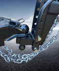 2 Pack 3 By 16 Inch Grade 30 Steel Boat Trailer Safety Chain With Spring Clip Hooks Universal Fit S Hook in towing setup