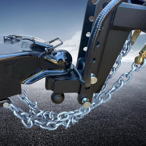 2 Pack 3 By 16 Inch Grade 30 Steel Boat Trailer Safety Chain With Spring Clip Hooks Universal Fit S Hook in towing setup