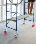 1 Pack Eight Inch Adjustable Leveling Scaffolding Wheels With Two Inch Thick Casters For Rough Job Site Grounds Easy Roll Maneuvering And Tough As Nails Stability For Any Build Day on scaffolding setup.