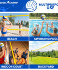 Regulation 32X3 Foot Outdoor Volleyball Net Set With Poles and Carrying Bag used at beach, pool, indoor court, backyard.
