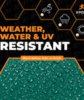 Heavy Duty Poly Tarp 15 Foot By 25 Foot 10 Mil Waterproof Cover With UV Blocking Laminated Coating Grommets Reversible Green And Black