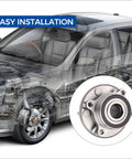 Front And Rear Wheel Hub And Bearing Assembly Fits Ford Explorer 2011-2019 And Police Interceptor Utility 2013-2018 5 Lug Non ABS Ready To Install Beefed Up Hub Kit For Long Lasting Vehicle Performance shown with a car illustration