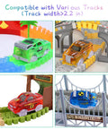 Glow In The Dark Track Cars 4 Pack Replacement Toys For Kids Aged 3 To 8 With 5 LED Lights on various track systems