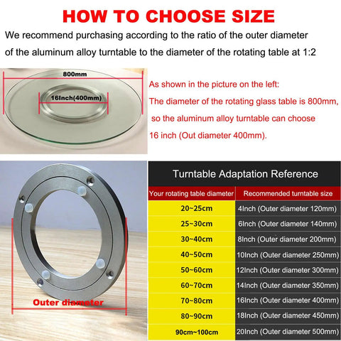 Heavy Duty Aluminum Swivel Turntable Bearing For Round Dining Tables Offering Smooth Sailing Lazy Susan Rotation A True Heavy Hitter Workhorse Hardware Four Inches
