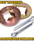 Front Wheel Flange Bushing Bearing Rebuild Kit For XT1 Series Lawn Tractors 2015 2019 Includes All Hardware For Two Front Wheels And Deluxe Domed Hub Caps: two bushings, washers, cotter pins