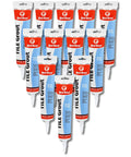 Pack of 12 Pre-Mixed Tile Grout 0425 Pro-Grade With Strong Adhesion For Wall And Floor Tiles White 5.5 oz Tubes Made In USA